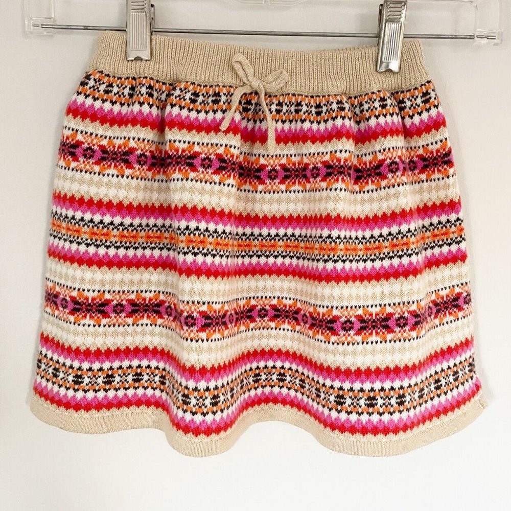 Oshkosh Sweater Striped Sparkly Holiday Skirt Kids Size 4